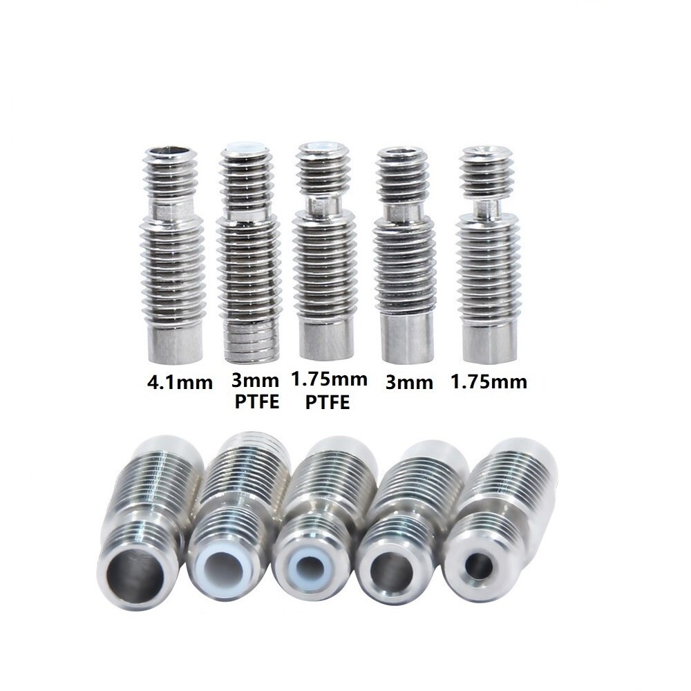 mega 10 pz 5 pz E3D V6 gola HeatBreak M7 M6 filetto stampante 3D parte per 1.75 3mm con PTFE tubo di alimentazione tubo estrusore Hotend: 3mm / 10pezzi V6 Throats