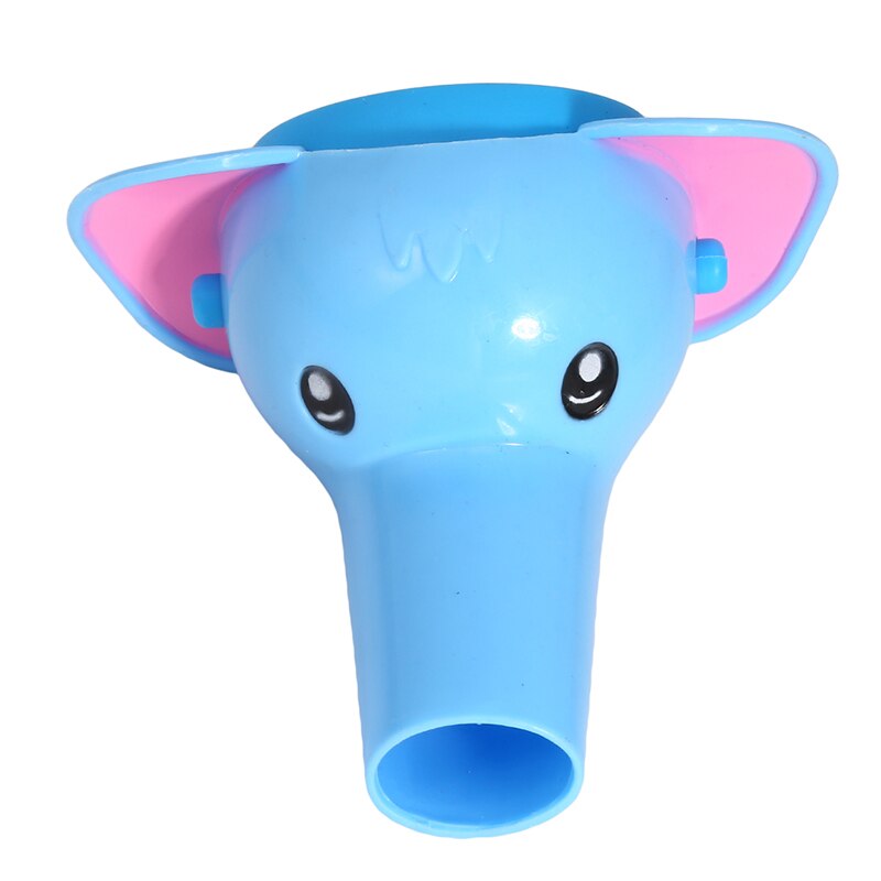 Leuke cartoon kraanverlenger voor kinderen, handwasaccessoires voor kinderen in de badkamer: Blauwe olifant