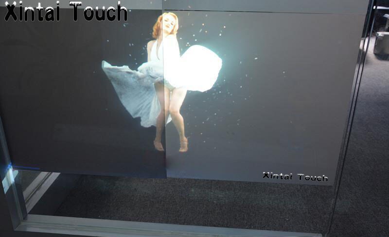 ! 20cm*29cm Rear projection film Samples for Dark gray and transparent color