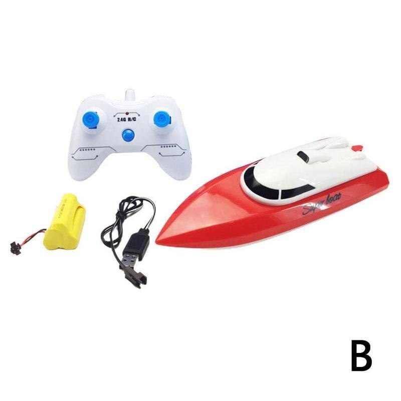 2.4G Wireless Remote Control Boat With Flashing Lights High-speed Boat RC RC Boat Ship Four-channel Remote Control Electric D3Q9: B