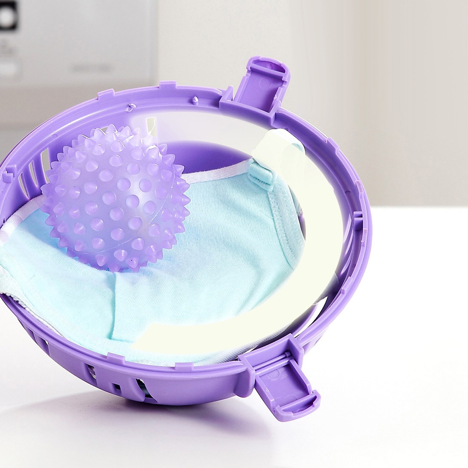 Behogar Laundry Ball Anti-Winding Underwear Bra Washing Ball Saver Washer Sphere Cage with Silicon Washing Ball Random Colors