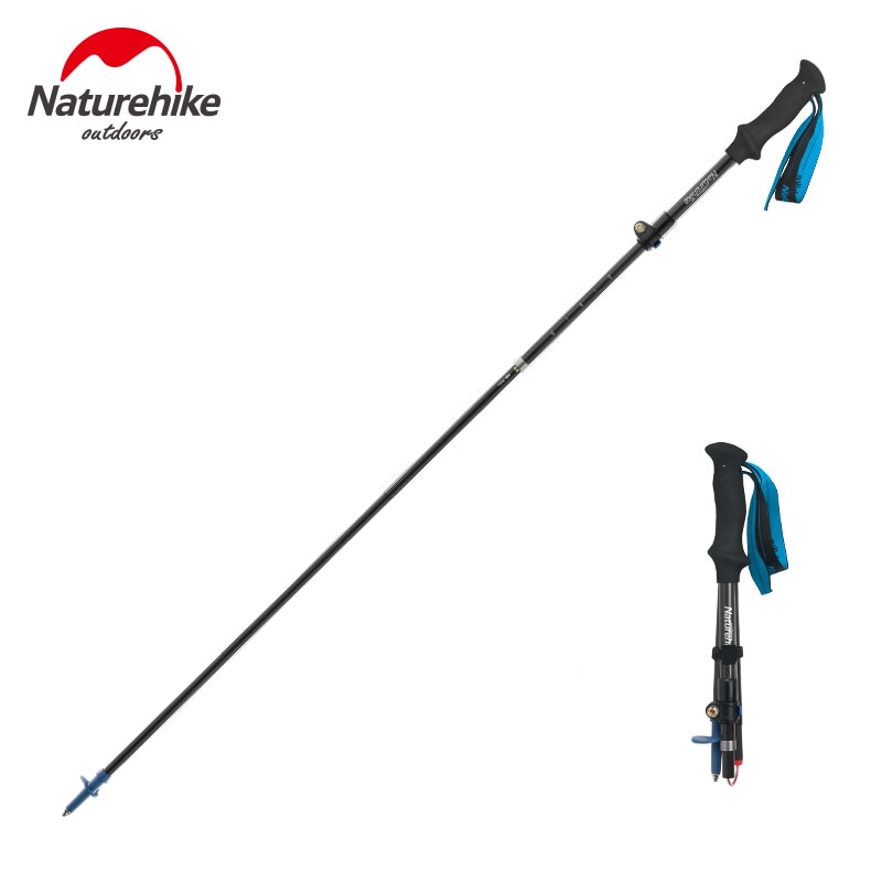 1 pcs Naturehike trail running pole lightweight folding Collapsible hiking trekking walking stick 110cm, 120cm, 130cm, 4-section