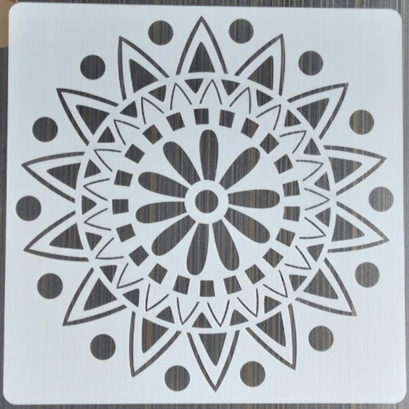 30*30cm geometriska mandala gör det själv lager stenciler väggmålning möbler scrapbook färgläggning prägling album dekorativ mall: C3
