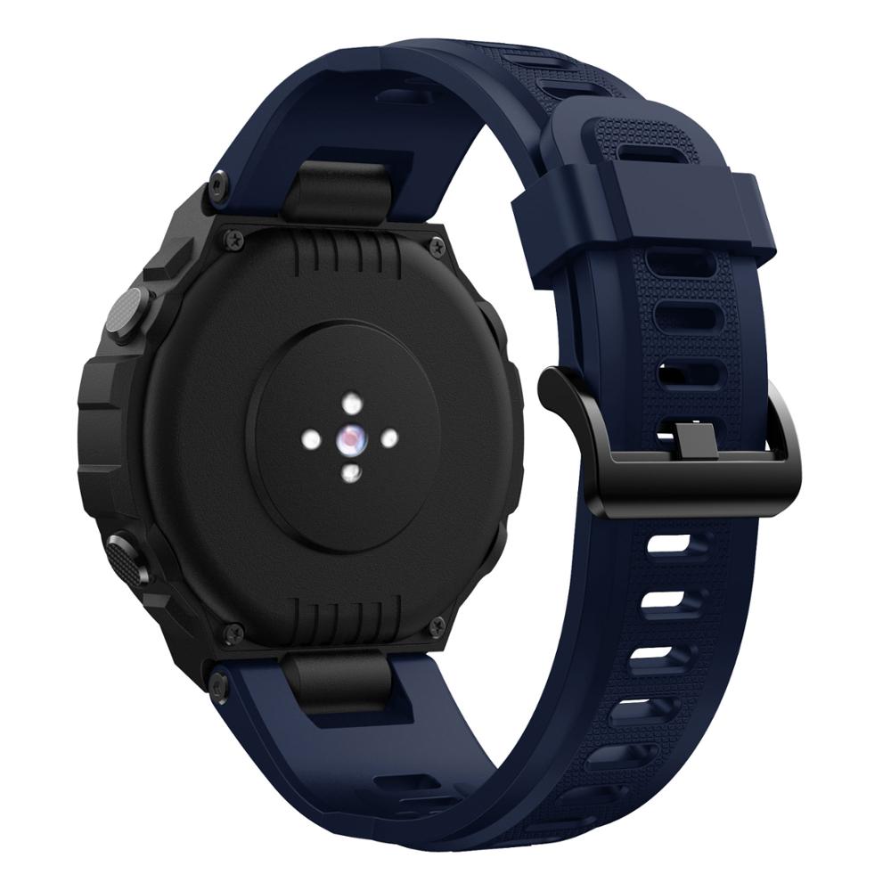 Amazfit t-rex -ranneke, silikoninen säädettävä kellonranneke, vaihtoranneke xiaomi huamille amazfit t-rex -ranneke: Laivastonsininen