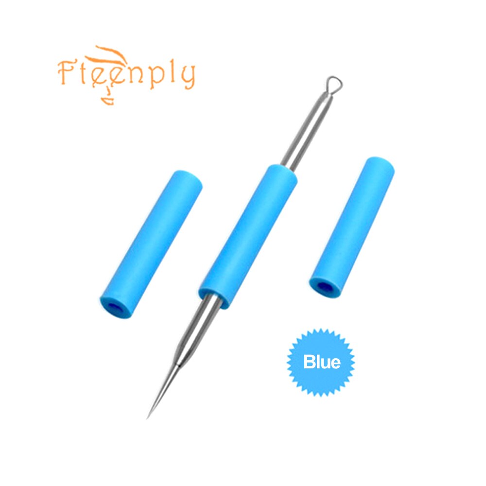 FTEENPLY Pimples Needles Pimple Blackhead Acne Remover Stainless Steel Tools Black Dot Cleaner Needles Portable Face Care Tool: 1PC Blue
