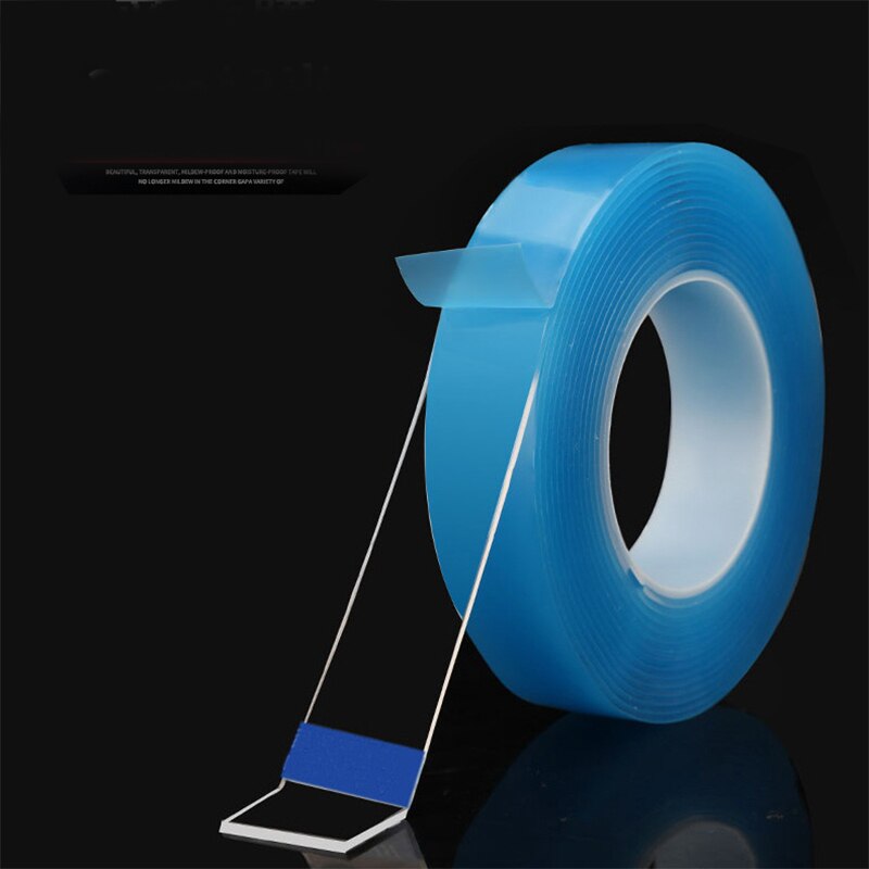 Aanrecht Waterdichte Meeldauw Sterke zelfklevende Transparante Tape Badkamer Wc Spleet Strip zelfklevende Zwembad Water Seal: Blue -1m