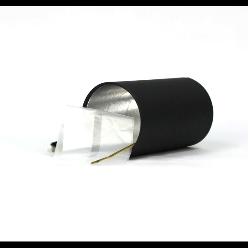 Xin jia yi emballage papir rør tehus rund form papir papkasse video billedramme mad sort farve papir kan