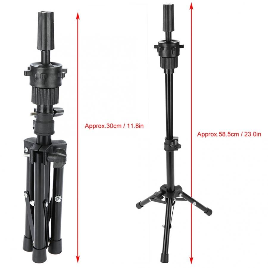 Adjustable Mannequin Head Stand False Head Hair Mannequin Head Hairdressing Training Head Holder Salon Model Mannequin Head Tripod Stand Holder Clamps Hair Style Tool For Various Hair Style