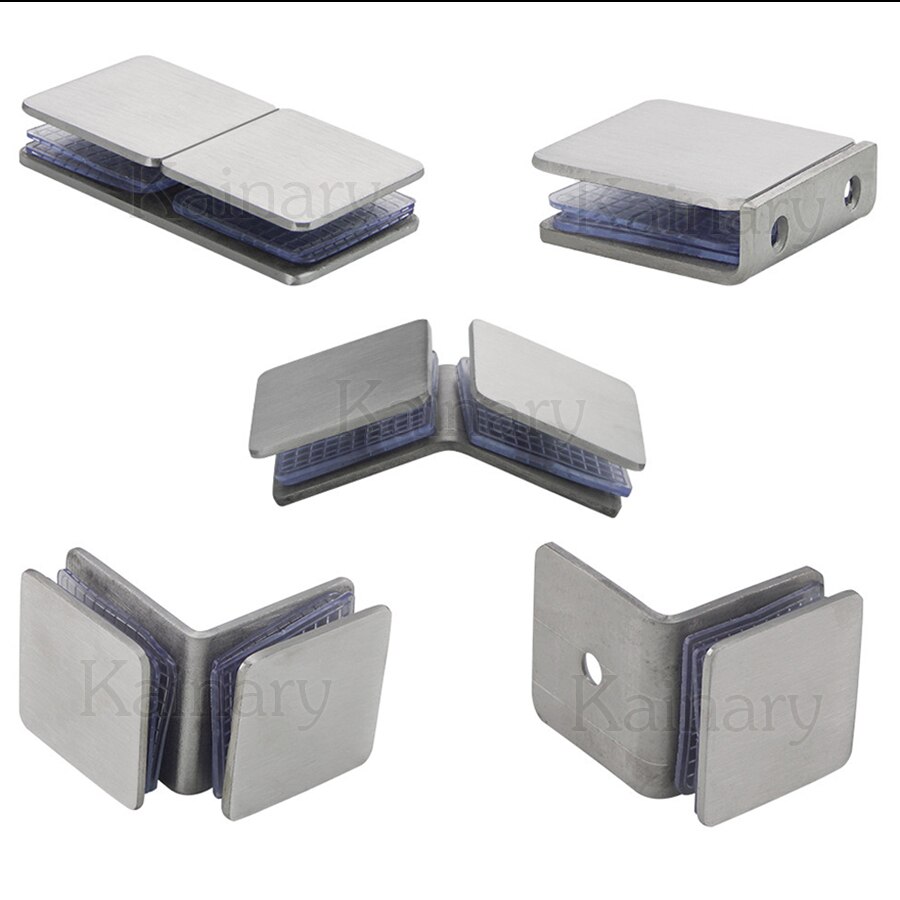 304 stainless steel bathroom glass clip glass partition holder, glass connector, precisely casted glass clamp 0/90/180 degree