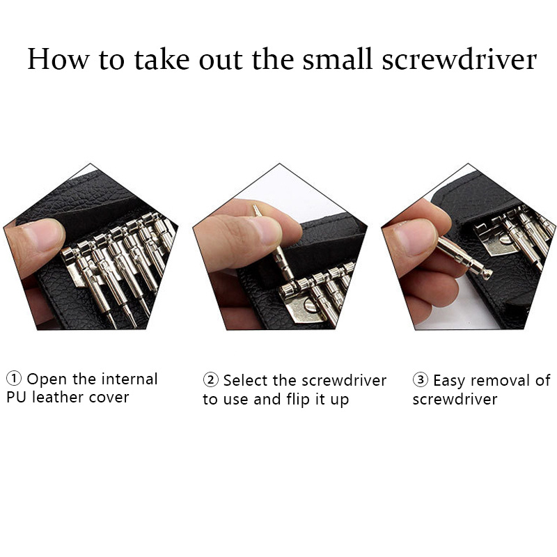 25-in-1 MultiTools Precisieschroevendraaier Handschroevendraaiers Gereedschapsset Draagbare schroevendraaiertasset voor het repareren van mobiele telefoons Horloge