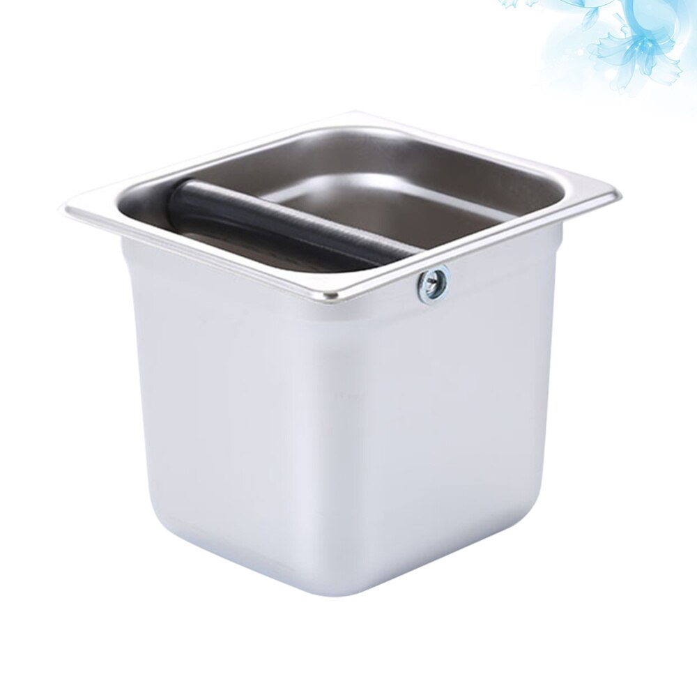 1Pc Coffee Residue Bucket Coffee Accessories Espresso Grinds Waste Bin Stainless Steel Bin for Coffee Home Shop: Default Title