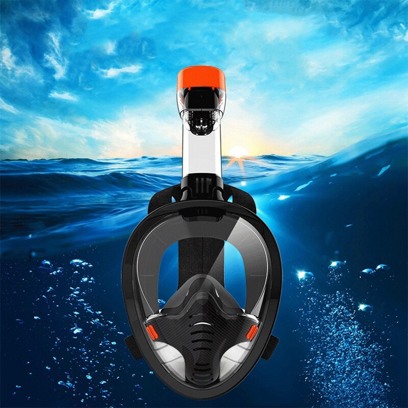 Full Face Snorkel Mask Adult Snorkeling Mask with Detachable Camera Mount Swimming Training Diving