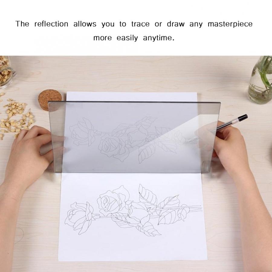 LED Projection Optical Drawing Board Sketch Mirror Reflection Dimming Bracket Holder Painting Mirror Plate Drawing Board