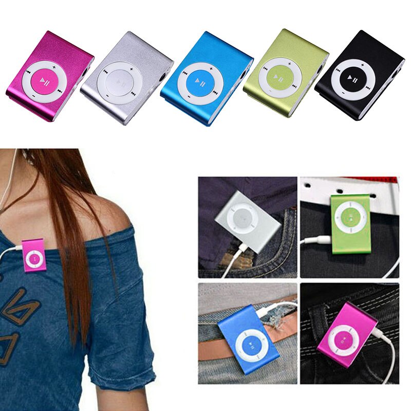 Portable Mini USB Flash Digital MP3 Player Support Flash 32GB TF Card Slot Music Player FM Radio Supports USB 2.0/1.1