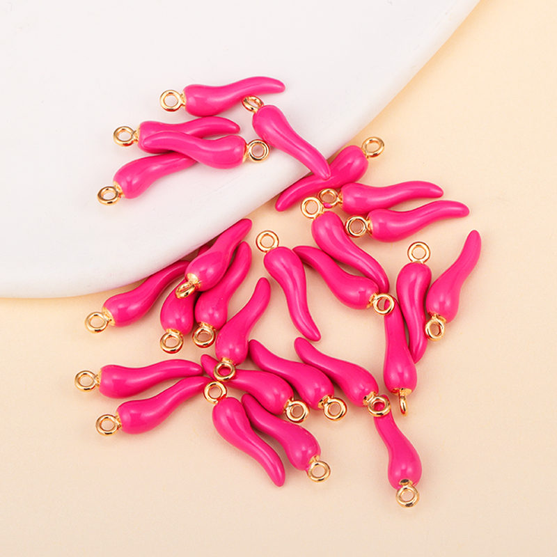 10 Stuks Emaille Legering Chili Charme Voor Schattige Oorbellen Rode Peper Hanger Ketting Vrouwen Sieraden Maken Benodigdheden Diy Ornamenten