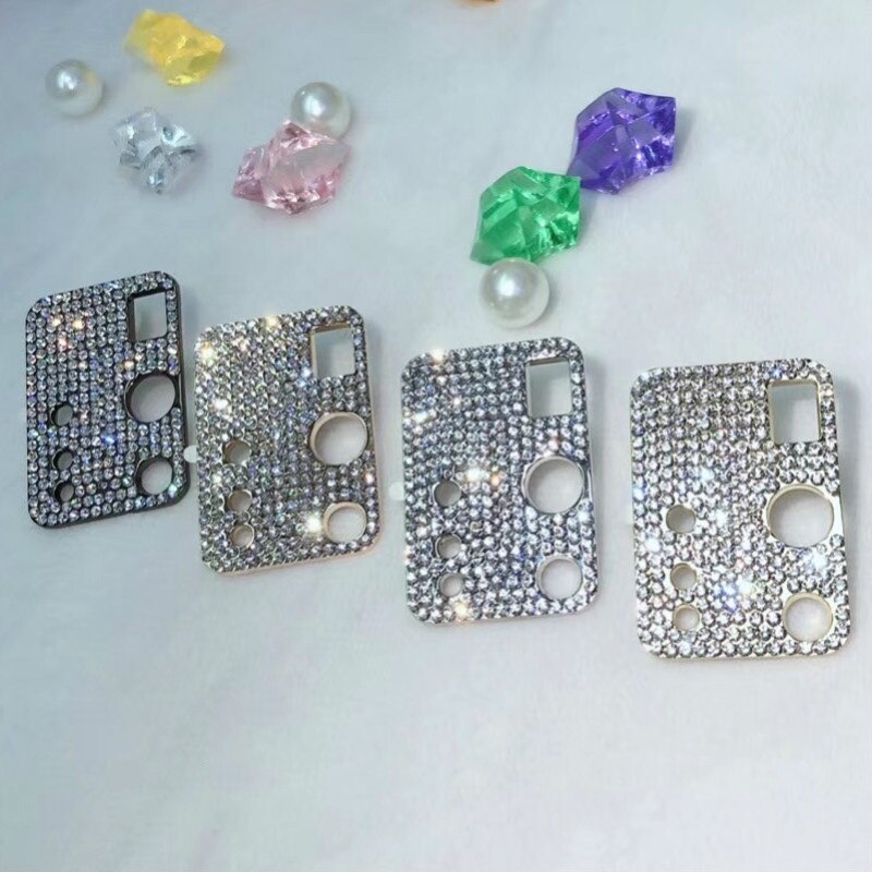 Funda de lente de cámara trasera con diamantes de imitación 3D, para Samsung Galaxy S20, note 20, Ultra Plus, con purpurina