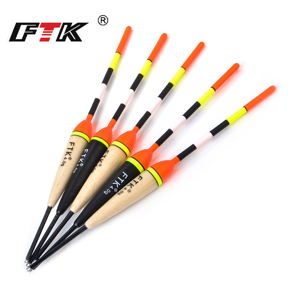 FTK – lot de 5 flotteurs de pêche en sapin, peche en mer flotteur peche bouchon de peche floteur float tube peche bouchon peche flotteur de peche en bois de , 2g – 6g, pour la mer, accessoires en plastique
