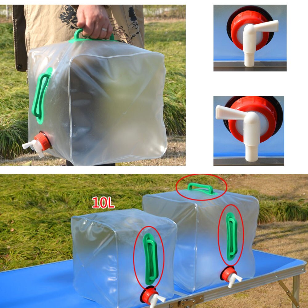 Draagbare Grote Capaciteit 20L Folding Water Emmer Outdoor Camping Carry Waterkoker Water Dispenser Outdoor Gereedschap