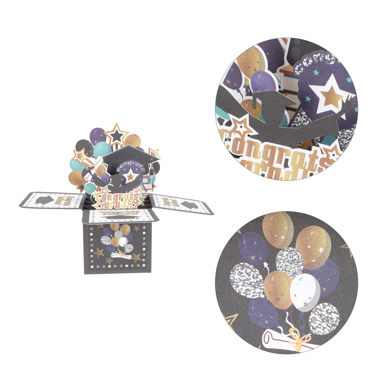 Graduation Themed 3D Greeting Graduation Boxed: Default Title