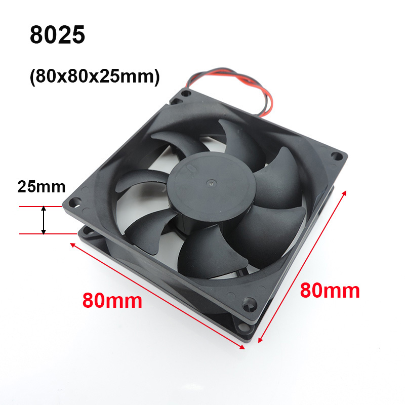 4010 12025 8010 30mm dc 5V 12V 24V ventilador de refrigeración caja de Motor sin escobillas silencioso 40MM 50MM 60MM 70MM 80MM 90MM 120MM para impresión 3D 2PIN