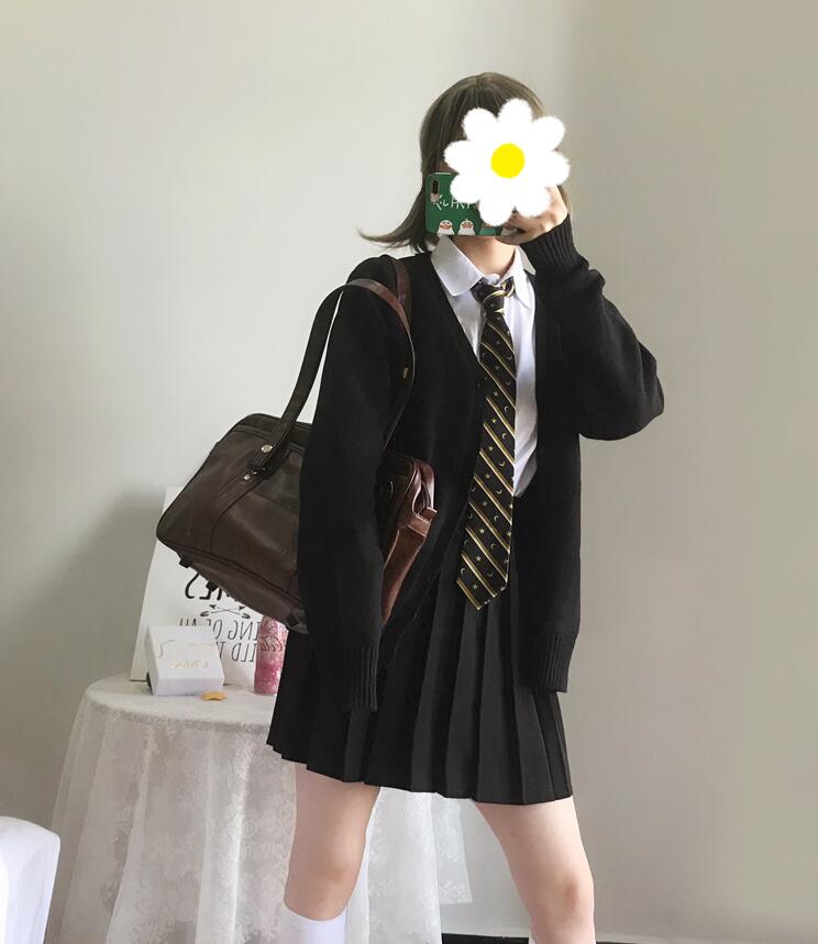 Style japonais étudiants école uniforme fille femmes à manches longues Jk uniformes scolaires chemise jupe cravate costume