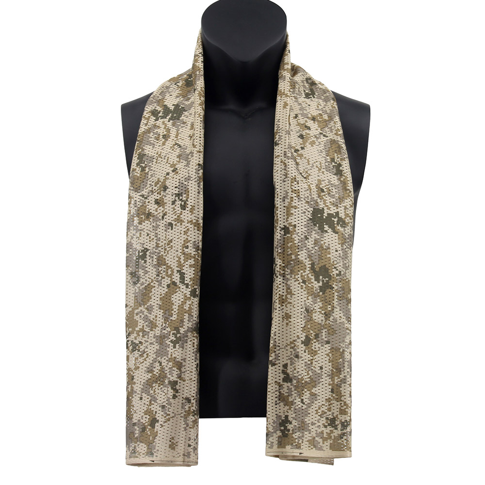 Jagd Gittergewebe Atmungsaktive Schal 165*48 cm Taktische Bandana Spezielle Bedienungen Tarnung Gesicht Handtuch Gewehr Tarnung Netz: Grau