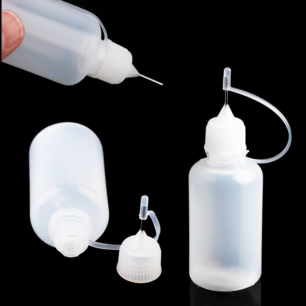 2/5/10 stk 30ml plastlim applikator genanvendelse nåleklemme flaske til papir quilling diy scrapbooking papir håndværktøj
