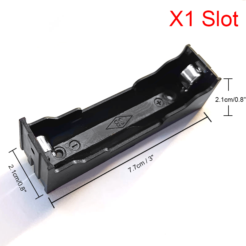 4 sleuven doe-het-zelf abs 18650 powerbank behuizingen 1x 2x 3x 4x 18650 batterijhouder opbergdoos behuizing 1 2 3 sleuf batterijen container harde pin: Wit