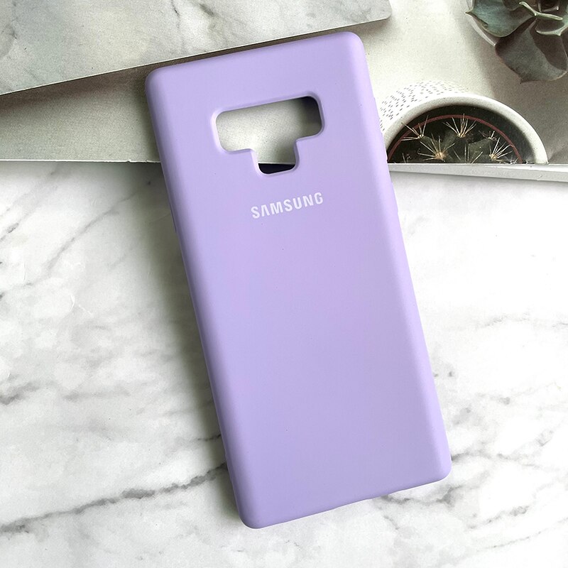 Funda de silicona líquida para Samsung Galaxy Note 9, cubierta trasera suave y sedosa de TPU para Galaxy Note 9