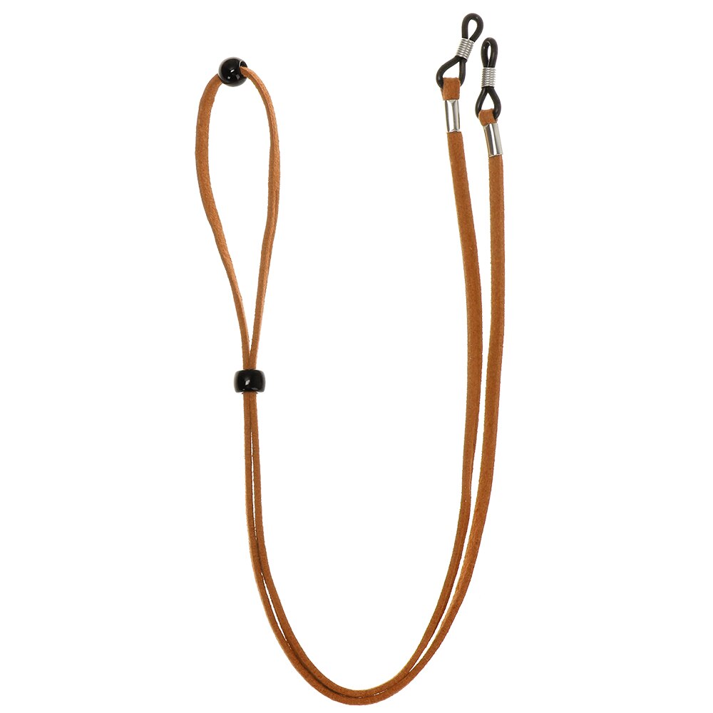 1pc verstelbare, antislip leesbrillen met bevestigingsdraad, anti-verlies gezichtsmaskerkoorden, comfortabele zonnebrilketting: Lichtbruin