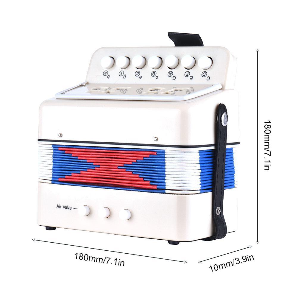 7 tasti 3 pulsanti Mini fisarmonica strumento musicale bambini bambini regali di compleanno educativi fisarmonica per principianti portatile
