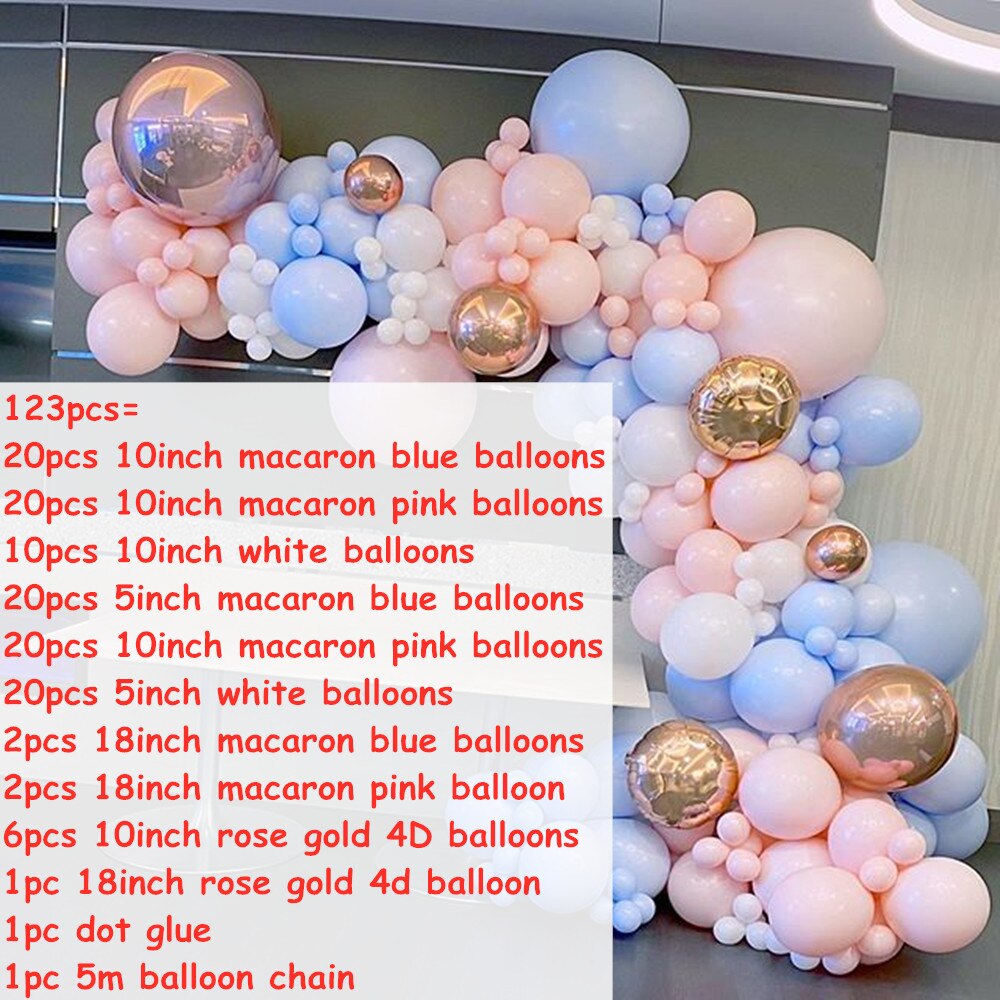 Royal Blue Garland Arch Balloon Kit Confetti Latex Balloons Baby Shower Wedding Birthday Party Anniversary Party Decor Globos: Set 5