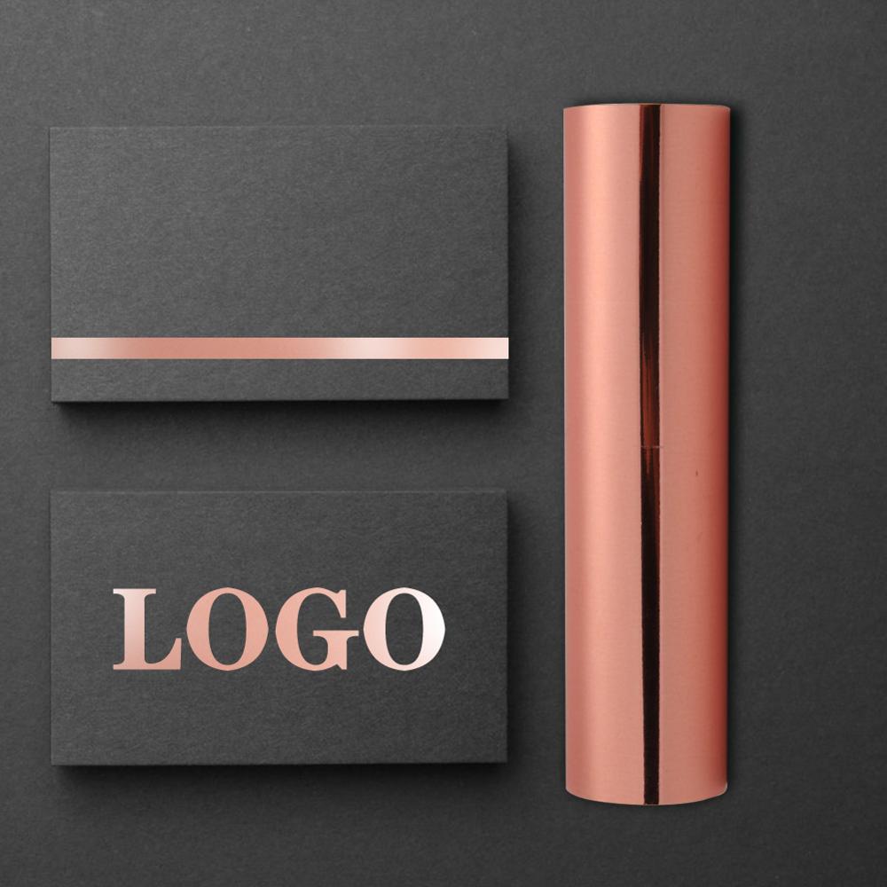 5M Heißer Folie Papier Wärme Aktiviert Schimmer Transfer Blätter Heißer Stanzen Mehrfarbig 1 Rolle Papier Holographische Transfer Handwerk: Rose Gold