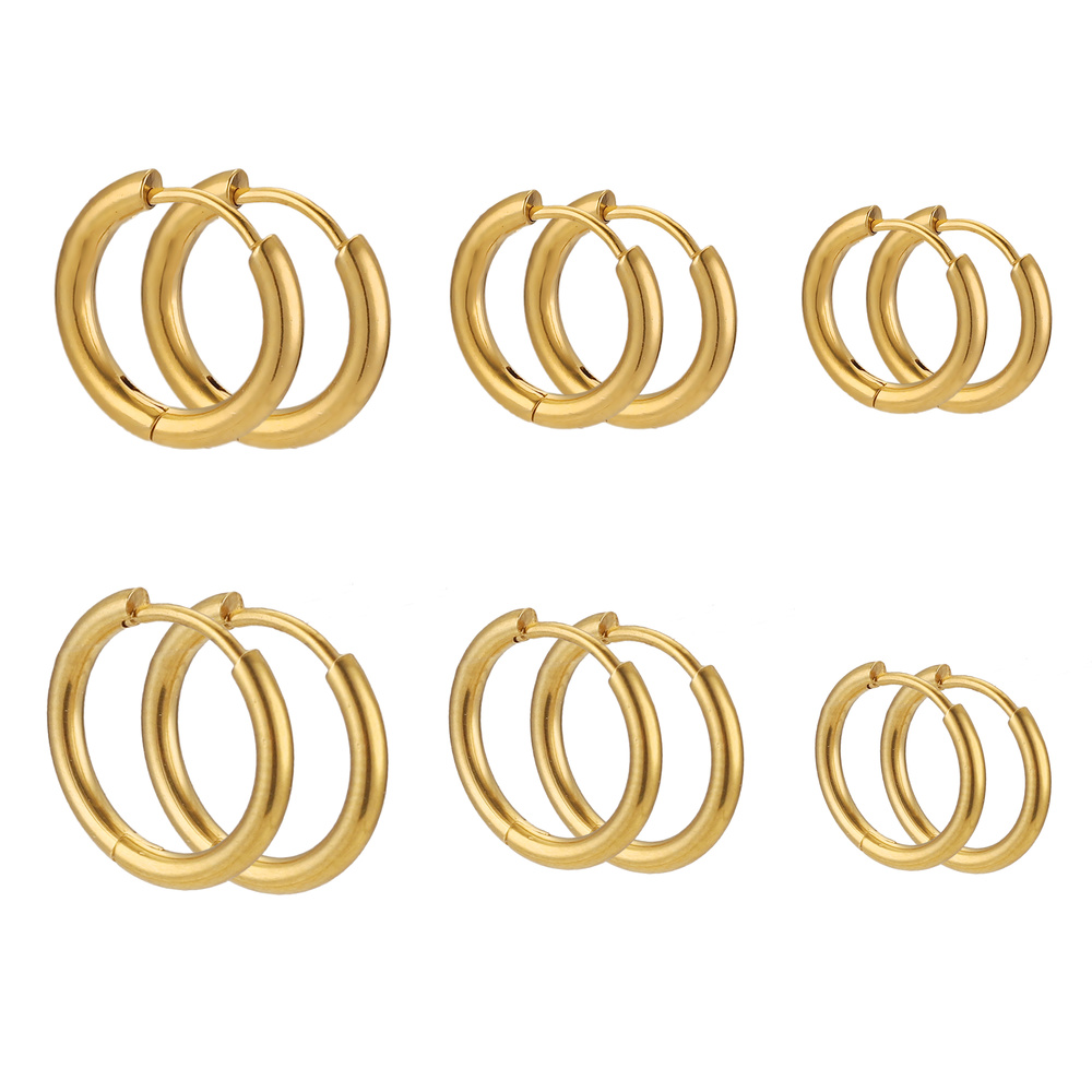 Petites boucles d'oreilles en acier inoxydable pour femmes et hommes, 10 pièces, bijoux à la , , connecteur, accessoires de fabrication de bijoux à faire soi-même