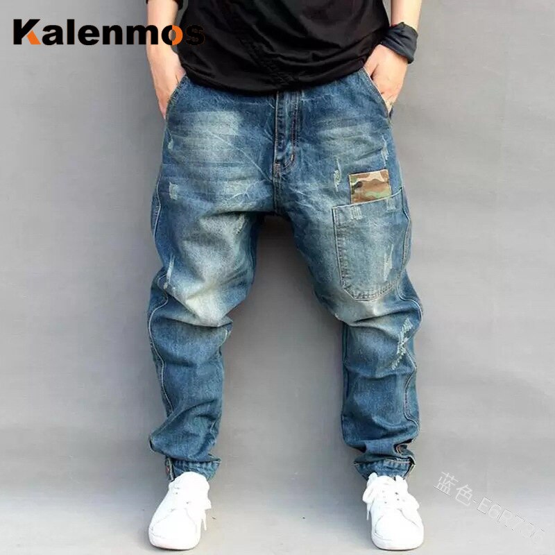 Jeans Mannen Potlood Harembroek Solid Herfst Winter Ljean Hip Hop Goth Punk Kleding Vriendje Plus Size Denim Broek Streetwear