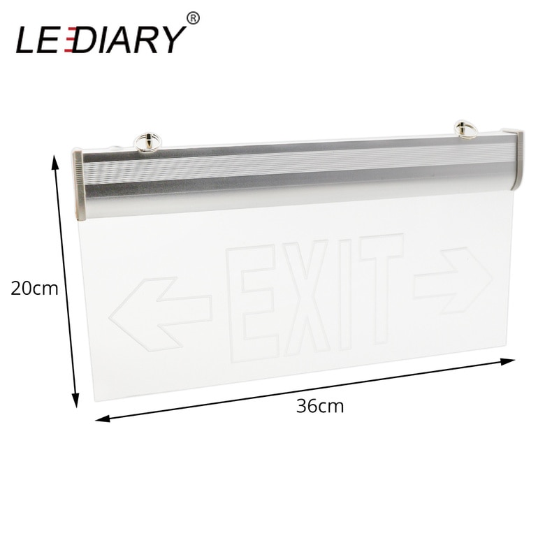Lediary akryl brand nødudgang lys pil ned ad trappen toilet pilot lampe 220v 2w led overflade monteret loft væg lampe