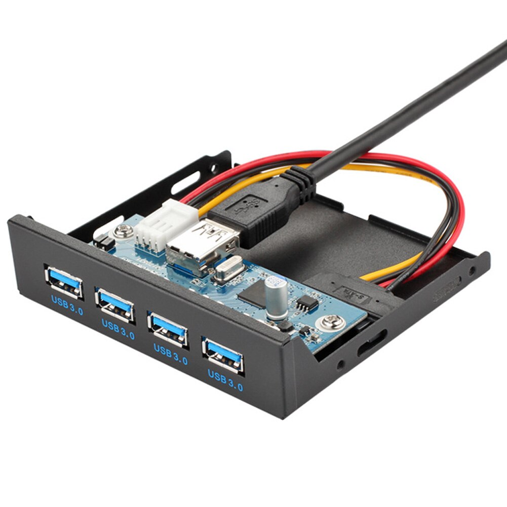 USB 3.0 4 Ports 3.5 inch Metal Front Panel 20 Pin Connector USB Hub for Desktop