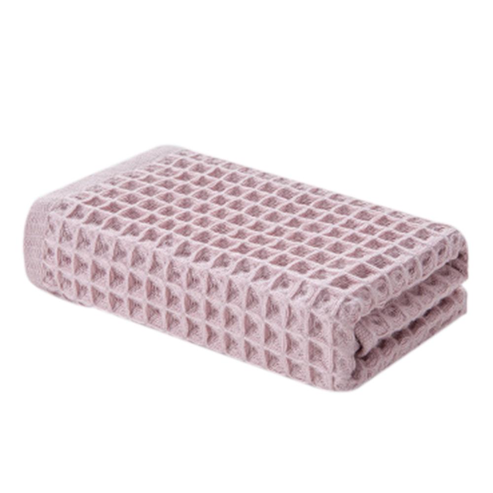 Waffle Weave Bath Towels Bathroom Adult Face Towels 100% Cotton 34x74cm Absorbent Water Soft Quick Drying Hand Towel toalla a5: Pink