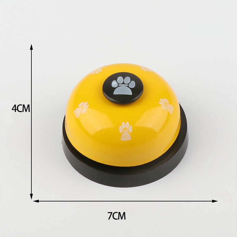 Bellen voor het trainen van huisdieren, hondenbellen voor zindelijkheidstraining en communicatiemiddel, honden en katten, intellectuele speeltjes, geluidsringen en knopbellen: Geel