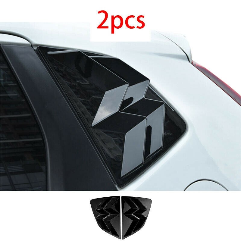 Auto Gloss Black Side Window Louvre Shutter Cover Trim Voor Honda Fit Jazz