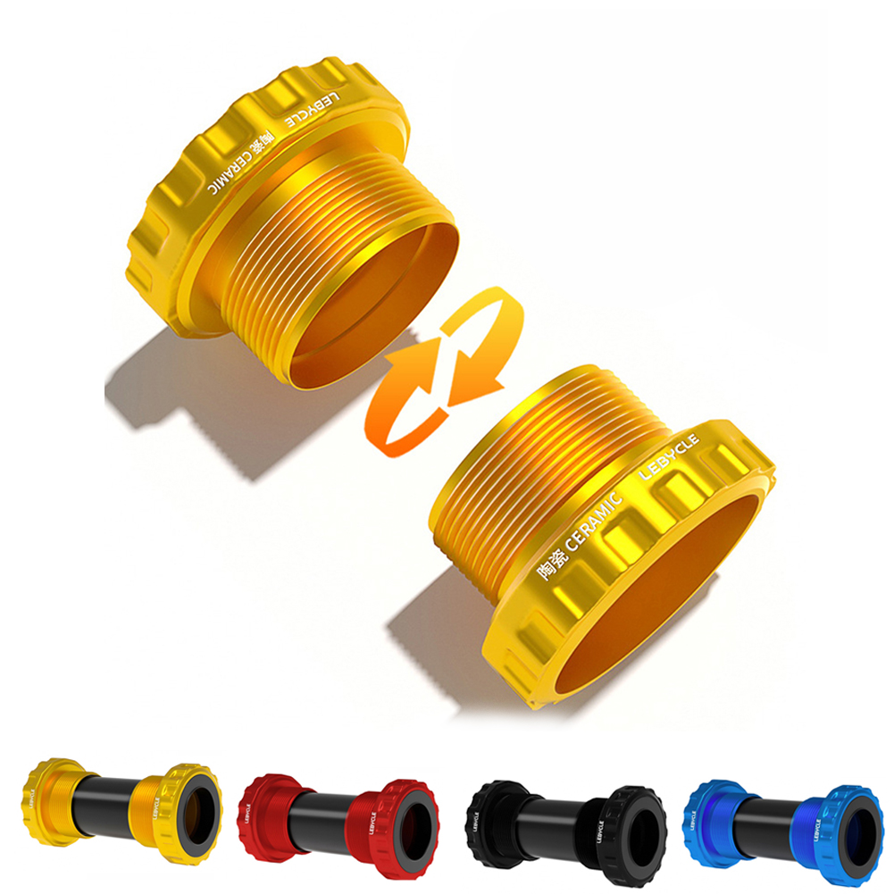 Bike Bottom Bracket MTB Road Bike Bicycle BB91 Threaded Bottom Bracket 68-73mm For-Shimano ID24mm Aluminum Alloy Cycling Parts
