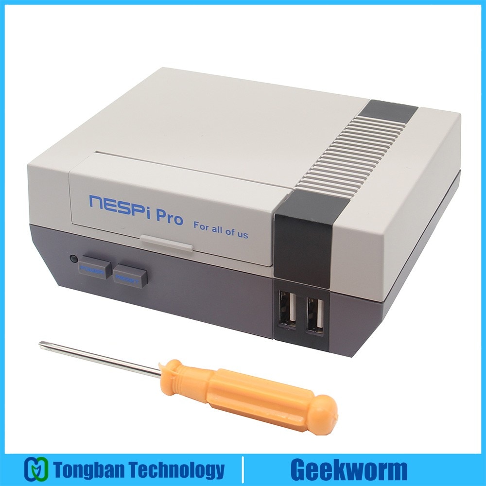 boîtier Raspberry Pi 3 B + (Plus) NESPi Pro avec Console de jeu Style RTC NES FS | boîtier pour Raspberry Pi 3 modèle B +, 3B