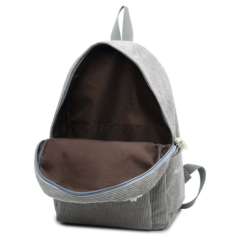 coréen sauvage étudiant cartable personnalité velours côtelé collège Style sac à dos en plein air voyage sac à dos Mochila Mujer