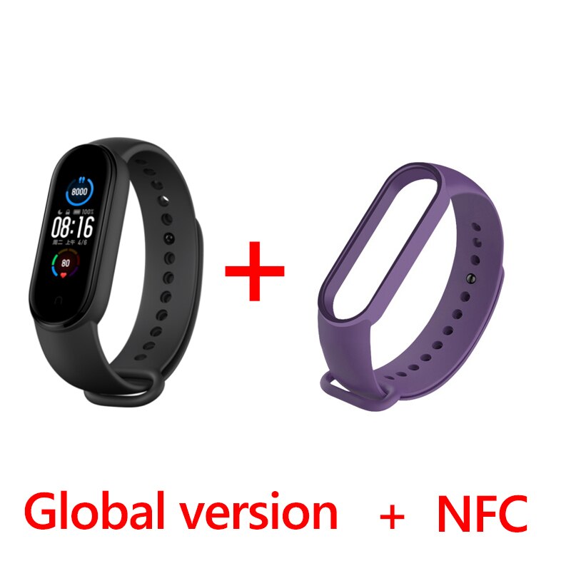 Xiaomi Originale Fascia 5 Braccialetto Intelligente AMOLED Schermo Variopinto di Frequenza Cardiaca Fitness Tracker Bluetooth 5.0 Impermeabile Miband5: style  10