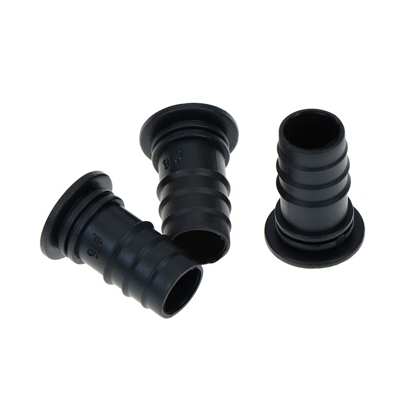 10Pcs/lot Durable Black 16 Mm End Plugs Pipe Fittings Plastic Water Hose Connector Plastic Greenhouse Water Pipe Plug Connector
