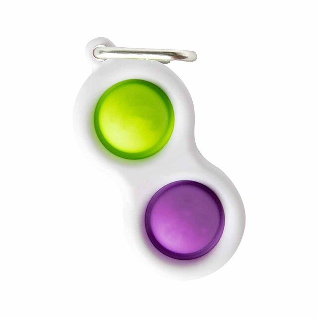 Bambini adulto semplice fossetta fidget toy creativo grasso cervello mini fossetta giocattolo regolatore di pressione Controller giocattolo educativo: Purple and Green