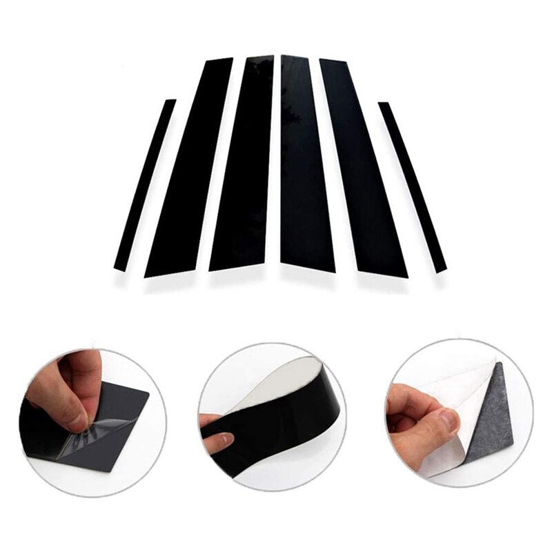 6Pcs Window Pillar Sticker Decoratie Venster B Pijler Decoratie Sticker Auto Styling Accessoires Voor Kia K5