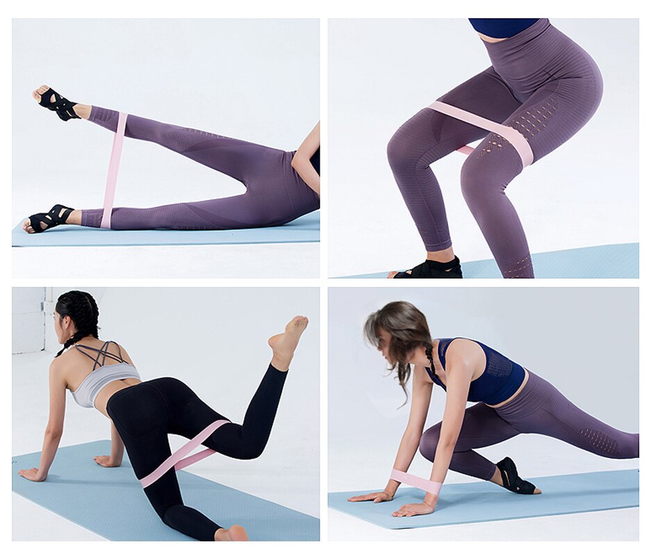 Bandes de résistance élastiques roses en Latex naturel, Mini équipement de Sport pour l&#39;entraînement physique, le Yoga et le Pilates