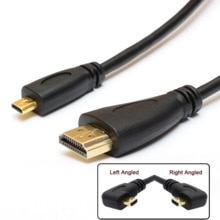 MicroHDMI-compatibile con angolo sinistro e destro 90 gradi Micro HDTV a HDMI-cavo per fotocamera digitale e telefoni tablet 50cm 150cm 200cm