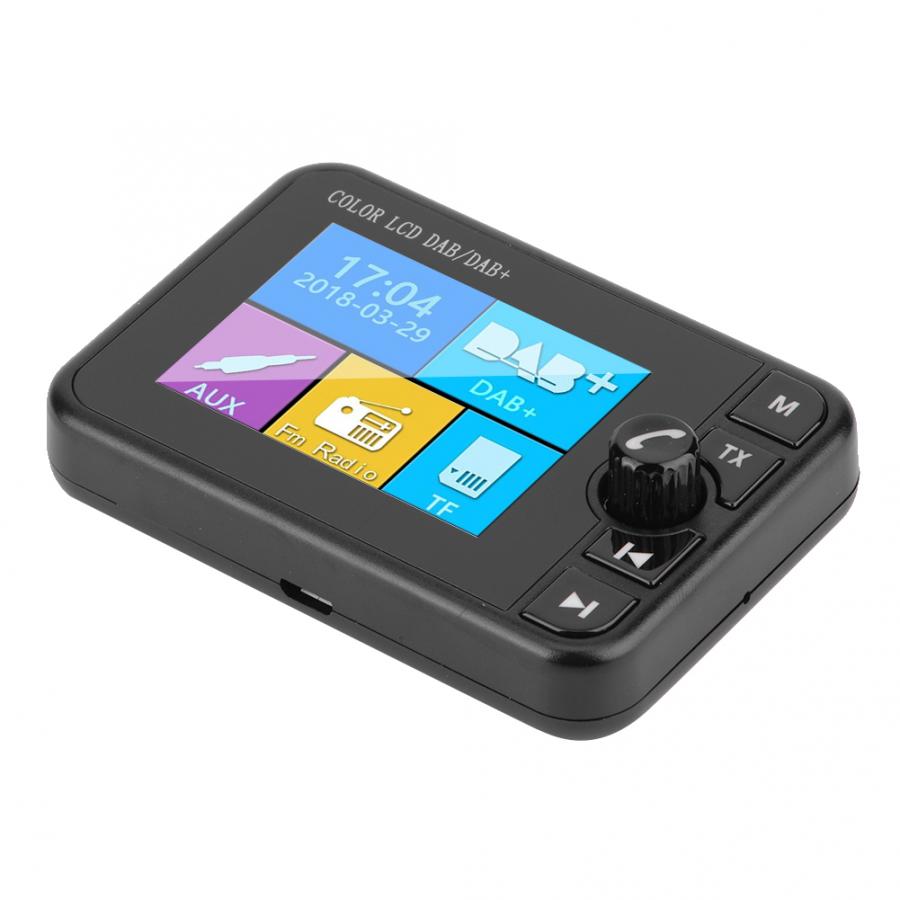 Auto Dab Autoradio Adapter Tuner Usb Fm-zender Aux Bt Muziek Ontvanger Bluetooth Magnetische Kleur Screen Digitale Fm-zender